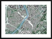 Venlo - stadskaart | Inclusief strakke moderne lijst | stadsplattegrond | poster van de stad| 40x30cm