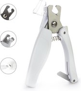 Huisdier nagelknipper - LED lampje - Oplaadbaar via USB - Opvangbakje - Vijl - Honden nagelknipper - Veilig Knippen - RVS - Wit
