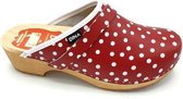 Dina Clogs Red Polka Dot Instappers Dames - Clogs Dames - Schoenen Dames