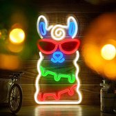 Retro Neon Verlichting – Alpaca Design – Multicolor