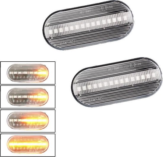 Dynamische LED zijknipperlichten VW Transporter T6.1 Wit Dynamische LED zijknipperlichten VW Transporter T6.1 Wit