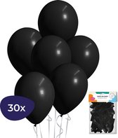 Ballonnen Set - Zwart - 30 Stuks - 27 CM - Latex - Geschikt voor Helium