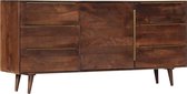 vidaXL Dressoir met 6 lades 175x40x82 cm massief mangohout