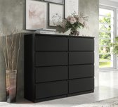 Pro-meubels-Ladekast-Ibis-Zwart mat-120cm-Commode