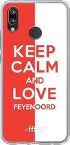 6F hoesje - geschikt voor Huawei P20 Lite (2018) -  Transparant TPU Case - Feyenoord - Keep calm #ffffff