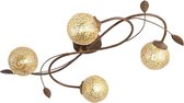 Greta Plafondlamp 4 lichts rond klassieke bollen roest - Klassiek - Paul Neuhaus - 2 jaar garantie