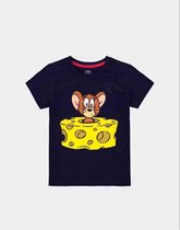 Tom And Jerry Kinder Tshirt -Kids 110- Jerry Blauw