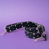Pinned by K Strap Leather black silver studs