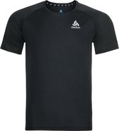 ODLO T-shirt S/S Crew Neck Essential Chill-Te Heren - Zwart - Maat S