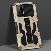 Voor Huawei P40 Pro Vanguard Warrior All-inclusive tweekleurige schokbestendige TPU + pc-beschermhoes met houder (goud)