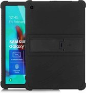 Voor Galaxy Tab S5e T720 tablet-pc siliconen beschermhoes met onzichtbare beugel (zwart)