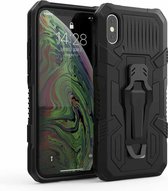 Voor iPhone X / XS Machine Armor Warrior schokbestendig PC + TPU beschermhoes (zwart)