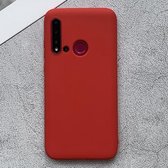 Voor Huawei nova 5i schokbestendig Frosted TPU beschermhoes (rood)