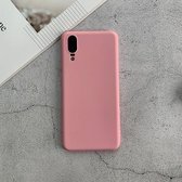 Voor Huawei P20 schokbestendig Frosted TPU beschermhoes (roze)