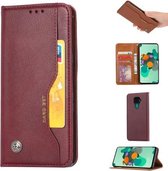 Voor Huawei Nova 5i Pro / Mate 30 Lite Kneed Huidtextuur Horizontale Flip Leren Case met Fotolijst & Houder & Kaartsleuven & Portemonnee (Wijnrood)