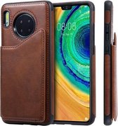 Voor Huawei Mate 30 Kalf Textuur Horizontale Flip Leren Case met Houder & Kaartsleuven & Frame (Koffie)