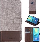 Voor Huawei Mate 20 Pro MUXMA MX102 Horizontale flip canvas lederen tas met standaard & kaartsleuf & portemonnee-functie (bruin)