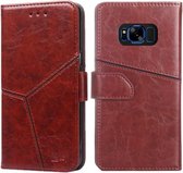 Voor Samsung Galaxy S8 + geometrische stiksels Horizontale flip TPU + PU lederen tas met houder & kaartsleuven en portemonnee (donkerbruin)