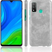 Voor Huawei P Smart 2020 / Nova Lite 3+ Schokbestendig Litchi Texture PC + PU-hoesje (grijs)