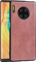 Voor Huawei Mate 30 Pro Crazy Horse Getextureerd Kalfsleer PU + PC + TPU Case (Rose Goud)