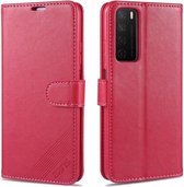 Voor Huawei Honor Play4 AZNS Schapenvacht Textuur Horizontale Flip Leren Case met Houder & Kaartsleuven & Portemonnee (Rood)