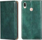 Voor Huawei P20 lite / Nova 3e PU + TPU Glans Olie Effen Kleur Magnetische Horizontale Flip Leren Case met Houder & Kaartsleuf & Portemonnee (Groen)
