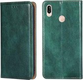 Voor Huawei P20 lite / Nova 3e PU + TPU Glans Olie Effen Kleur Magnetische Horizontale Flip Leren Case met Houder & Kaartsleuf & Portemonnee (Groen)