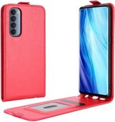 Voor OPPO Reno4 Pro 4G R64 Texture enkele verticale flip lederen beschermhoes met kaartsleuven en fotolijst (rood)