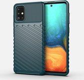 Voor Galaxy A71 Thunderbolt Shockproof TPU Soft Case (groen)