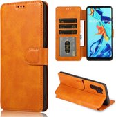 Voor Huawei P30 Pro Kalfs Textuur Magnetische Gesp Horizontale Flip Leren Case met Houder & Kaartsleuven & Portemonnee & Fotolijst (Kaki)