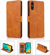 Voor Huawei Genieten 10e Kalf Textuur Magnetische Gesp Horizontale Flip Lederen Case met Houder & Kaartsleuven & Portemonnee & Fotolijst (Kaki)