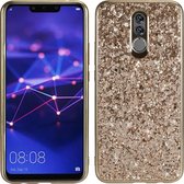 Glittery poeder schokbestendig TPU-hoesje voor Huawei Mate 20 Lite / Maimang 7 (goud)