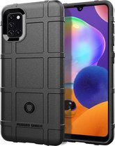 Voor Galaxy A31 Full Coverage Shockproof TPU Case (Zwart)