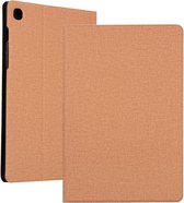 Voor Huawei Enjoy Tablet 2 10.1 inch Doek Textuur TPU Horizontale Flip Leren Case met Houder (Goud)