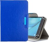 Voor 8 inch tablets universele effen kleur horizontale flip lederen tas met kaartsleuven & houder & portemonnee (donkerblauw)