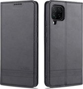 Voor Samsung Galaxy A42 5G AZNS Magnetische Kalf Textuur Horizontale Flip Leren Case met Kaartsleuven & Houder & Portemonnee (Zwart)
