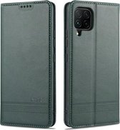 Voor Samsung Galaxy A42 5G AZNS Magnetische Kalf Textuur Horizontale Flip Leren Case met Kaartsleuven & Houder & Portemonnee (Donkergroen)