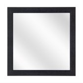 Spiegel met Vlakke Houten Lijst - Zwart - 30 x 30 cm