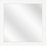 Spiegel met Vlakke Houten Lijst - Wit - 30 x 30 cm