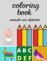 coloring book alphabts and animals