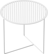 WELD & CO – GRID 01 Side Table – Ronde wit metalen bijzettafel – 50x50xH45cm