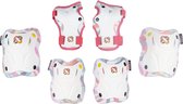 Nijdam Skate Protection Set Enfants - Taffy-oh - Rose / Wit - L