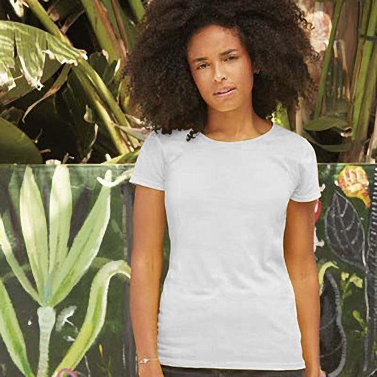 Fruit Of The Loom Dames/ Vrouwen Dames-Fit Original T-Shirt met Korte Mouwen (Bottle Groen)