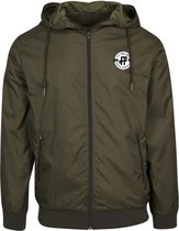 FitProWear Windrunner  Heren - Maat XXXL - Olijf - Seizoensjas - Regenjas - Windjas - Sportjas - Hardloopjas - Jacket - Jas Nylon - Herfstjas - Voorjaarsjas