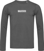 FitProWear Crewneck  / Shirt lange mouwen Heren  - Grijs - Maat XL -Slim Fit Shirt - Sweater - T-Shirt met lange mouwen - T-Shirt Slim Fit - Crewneck heren - Crewneck Slim-Fit