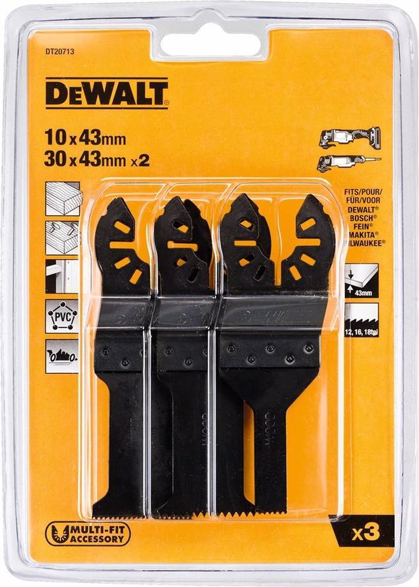 DeWALT DT20713 Multitoolset 10x43 30x43 mm - DeWalt