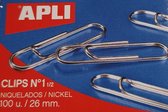 Paperclips - Set 100 stuks - 2.6 cm - 26 mm - Apli