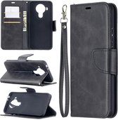 Nokia 5.4 hoesje - MobyDefend Wallet Book Case Met Koord - Zwart - GSM Hoesje - Telefoonhoesje Geschikt Voor Nokia 5.4