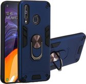 Voor Samsung Galaxy A60 & M40 2 in 1 Armor Series PC + TPU beschermhoes met ringhouder (saffierblauw)