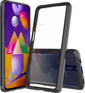 Voor Samsung Galaxy M31s krasbestendig TPU + acryl beschermhoes (zwart)